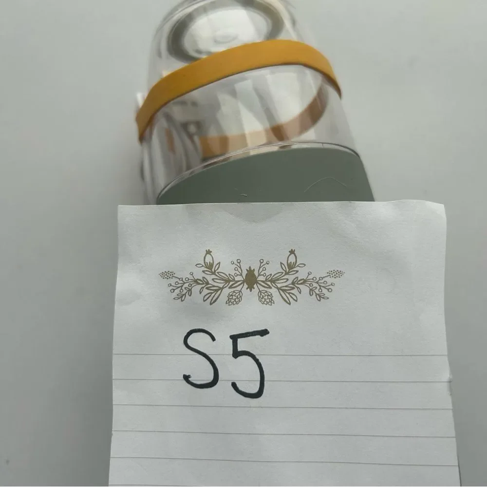 Oster Blender Bottle with Gray and Orange Design
